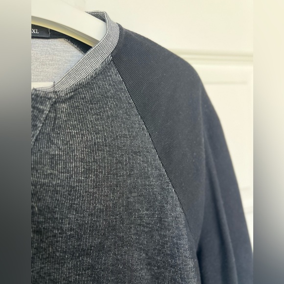 Gray Men's Casual Long Sleeve Shirt Thermal Slim Fit Raglan Shirts XL - Picture 6 of 8